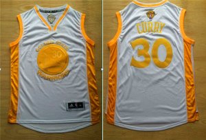 Maillot De Basket Golden State Warriors Stephen Curry 30 Champion Blanc Or